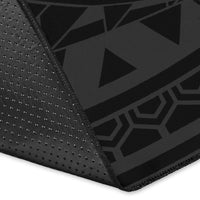 Royal Hibiscus Polynesian Tribal Area Rug Gray AH - Polynesian Pride