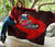 Samoa Premium Quilt - Polynesian Hook And Hibiscus (Red) - Polynesian Pride