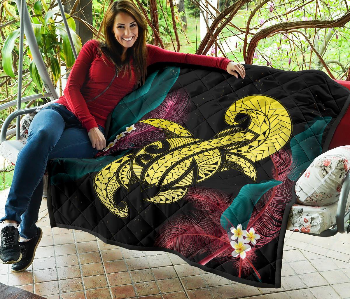 Hawaii Turtle Polynesian Tropical Premium Quilt - Ghia Style Yellow - Polynesian Pride