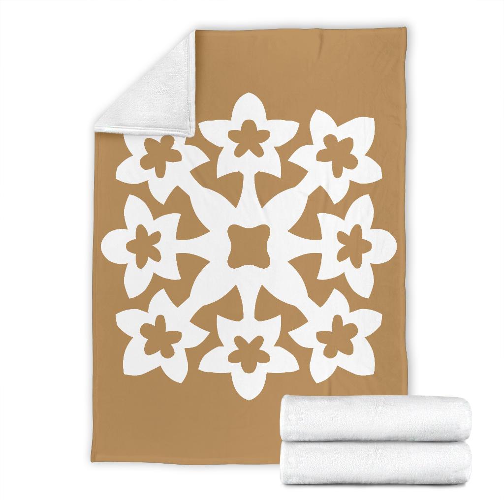 Hawaiian Premium Blanket Royal Pattern - Gold - A1 Style - Polynesian Pride