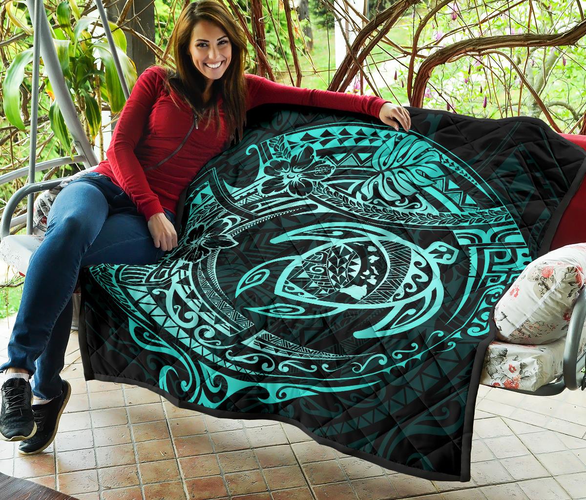 Hawaiian Turtle Polynesian Premium Quilt - Polynesian Pride