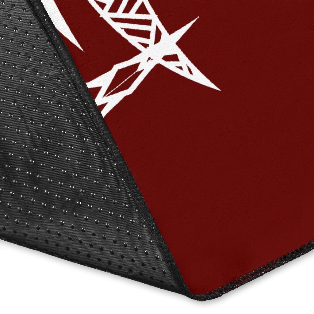 Hawaiian Hibiscus Polynesian Rug Red Rug - Polynesian Pride