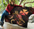 Wallis And Futuna Polynesian Premium Quilt - Turtle With Blooming Hibiscus Gold - Polynesian Pride