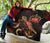 Samoa Polynesian Premium Quilt - Turtle With Blooming Hibiscus Gold - Polynesian Pride