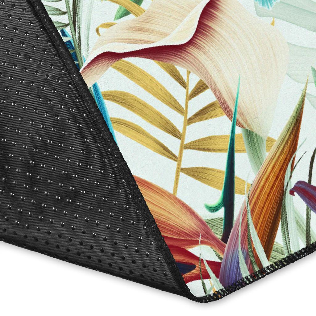 Tropical Flower, Plant And Leaf Pattern Rug - Polynesian Pride