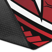 Chuuk Area Rug - Tribal Flower Special Pattern Red Color - Polynesian Pride