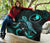 Yap Polynesian Premium Quilt - Turtle With Blooming Hibiscus Turquoise - Polynesian Pride