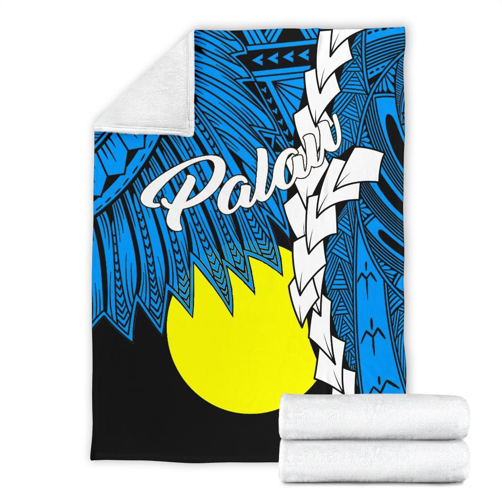 Palau Polynesian Premium Blanket - Tribal Wave Tattoo Flag Style - Polynesian Pride