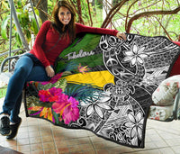 Tokelau Premium Quilt - Turtle Plumeria Banana Leaf - Polynesian Pride