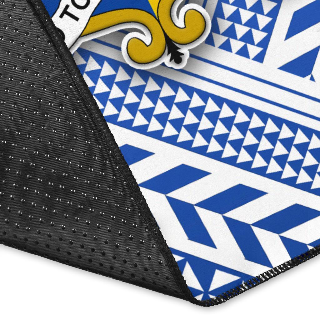 Mate Ma'a Tonga Rugby Area Rug Polynesian Creative Style - Blue - Polynesian Pride