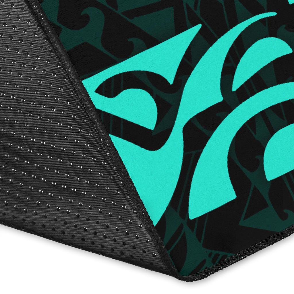 Tiki Polynesian Area Rug Turtle Hibiscus - Polynesian Pride