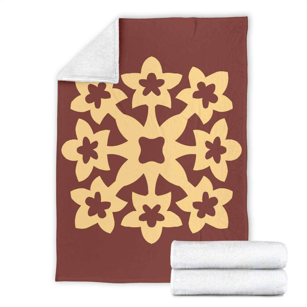 Hawaiian Premium Blanket Royal Pattern - Coral - A1 Style - Polynesian Pride