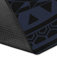 Royal Hibiscus Polynesian Tribal Area Rug Blue AH - Polynesian Pride