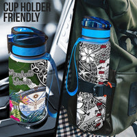 Marshall Islands Hydro Tracking Bottle White - Turtle Plumeria Banana Leaf Crest - Polynesian Pride