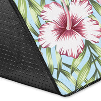 Tropical Hibiscus Palm Leaves Rug - Polynesian Pride