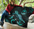 Guam Polynesian Premium Quilt - Turtle With Blooming Hibiscus Turquoise - Polynesian Pride