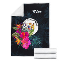 Niue Polynesian Premium Blanket - Tropical Flower - Polynesian Pride