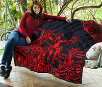 Polynesian Hawaii Premium Quilt - Hula Girl Red - Polynesian Pride
