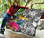 Nauru Premium Quilt White - Turtle Plumeria Banana Leaf Crest - Polynesian Pride