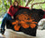 Hawaii Hibiscus Premium Quilt - Turtle Map - Orange - Polynesian Pride