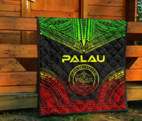 Palau Premium Quilt - Palau Seal Polynesian Chief Reggae Version - Polynesian Pride