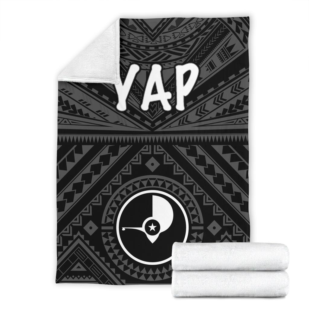 Yap Premium Blanket - Yap Seal With Polynesian Tattoo Style - Polynesian Pride