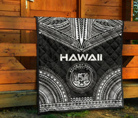 Hawaii Premium Quilt - Hawaii Seal Polynesian Chief Black Version - Polynesian Pride