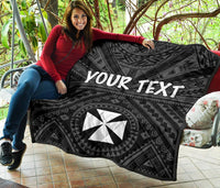 Wallis and Futuna Personalised Premium Quilts - Wallis and Futuna Seal With Polynesian Tattoo Style - Polynesian Pride