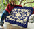 Hawaiian Turtle Kalo Pattern Premium Quilt - Blue - Argu Style - AH - Polynesian Pride