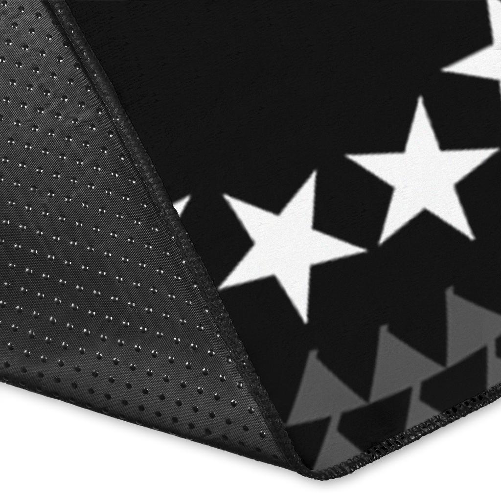 Cook Island Personalised Area Rug - Seal With Polynesian Tattoo Style ( Black) - Polynesian Pride