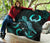 Pohnpei Polynesian Premium Quilt - Turtle With Blooming Hibiscus Turquoise - Polynesian Pride