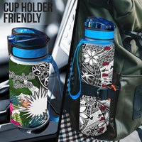 Marshall Islands Hydro Tracking Bottle White - Turtle Plumeria Banana Leaf - Polynesian Pride