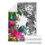 Nauru Custom Personalised Premium Blanket White - Turtle Plumeria Banana Leaf - Polynesian Pride