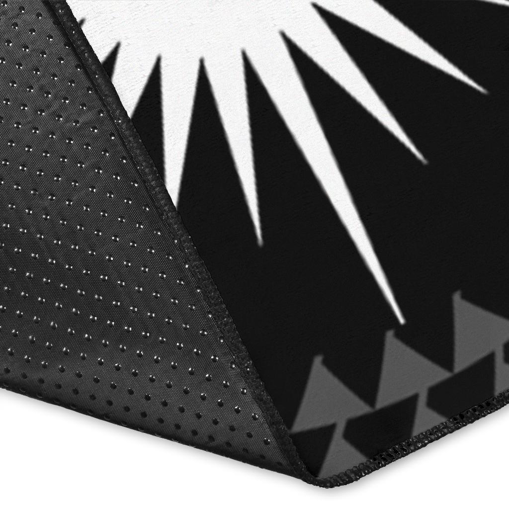 Marshall Area Rug - Marshall Seal With Polynesian Tattoo Style ( Black) - Polynesian Pride