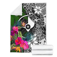 Yap Premium Blanket - Turtle Plumeria Banana Leaf - Polynesian Pride