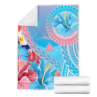 Hawaii Map Sweet Dream Kanaka Polynesian Hibiscus Premium Blanket - Polynesian Pride