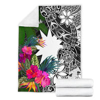 Nauru Premium Blanket - Turtle Plumeria Banana Leaf - Polynesian Pride