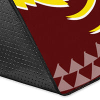 Papua New Guinea Area Rug - Flag With Polynesian Patterns (Red) - Polynesian Pride