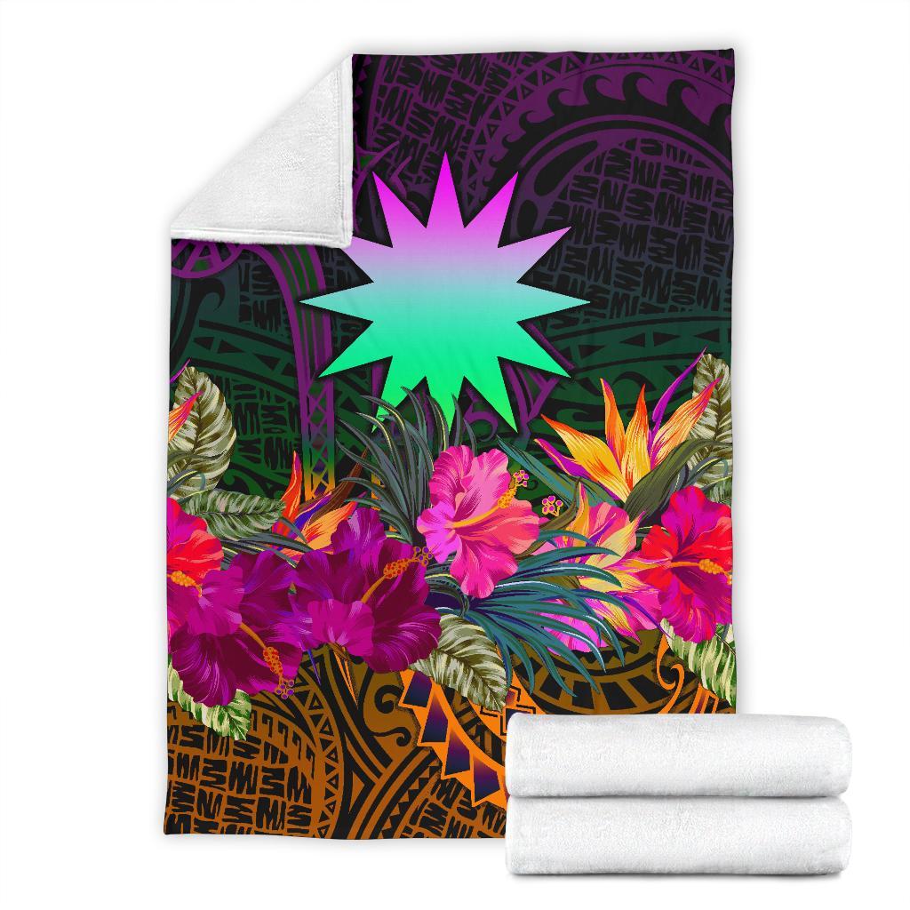 Nauru Premium Blanket - Summer Hibiscus - Polynesian Pride