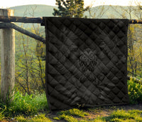 Hawaii Owl Hibiscus Plumeria Premium Quilt - Gray - Polynesian Pride