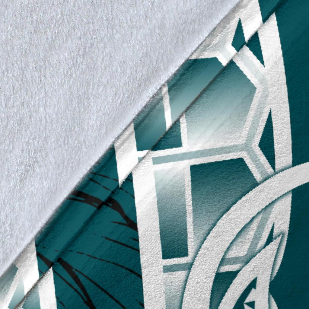 Papua New Guinea Polynesian Premium Blanket - Summer Plumeria (Turquoise) - Polynesian Pride