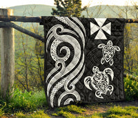 Wallis and Futuna Premium Quilt - White Tentacle Turtle - Polynesian Pride