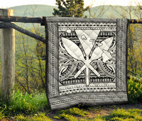 Hawaii Polynesian Kanaka Maoli Premium Quilt White - Polynesian Pride