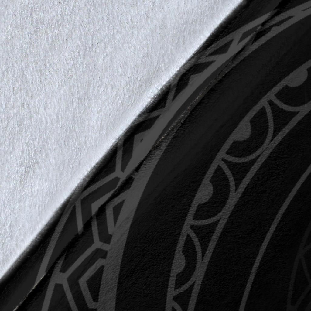 Hawaii Turtle Hibicus Premium Blanket - Frida Style - Grey - Polynesian Pride