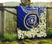 Northern Mariana Islands Premium Quilt - Polynesian Plumeria Pattern - Polynesian Pride
