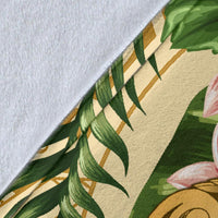 Hawaii Premium Blanket - Turtle Premium Blanket Strong Pattern Hibiscus Plumeria AH - Polynesian Pride