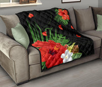 Hawaii Hibiscus Polynesian Premium Quilt - Polynesian Pride