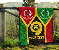 Polynesian Vanuatu Custom Personalised Premium Quilt - Vanuatu Flag and Coat Of Arms - Polynesian Pride