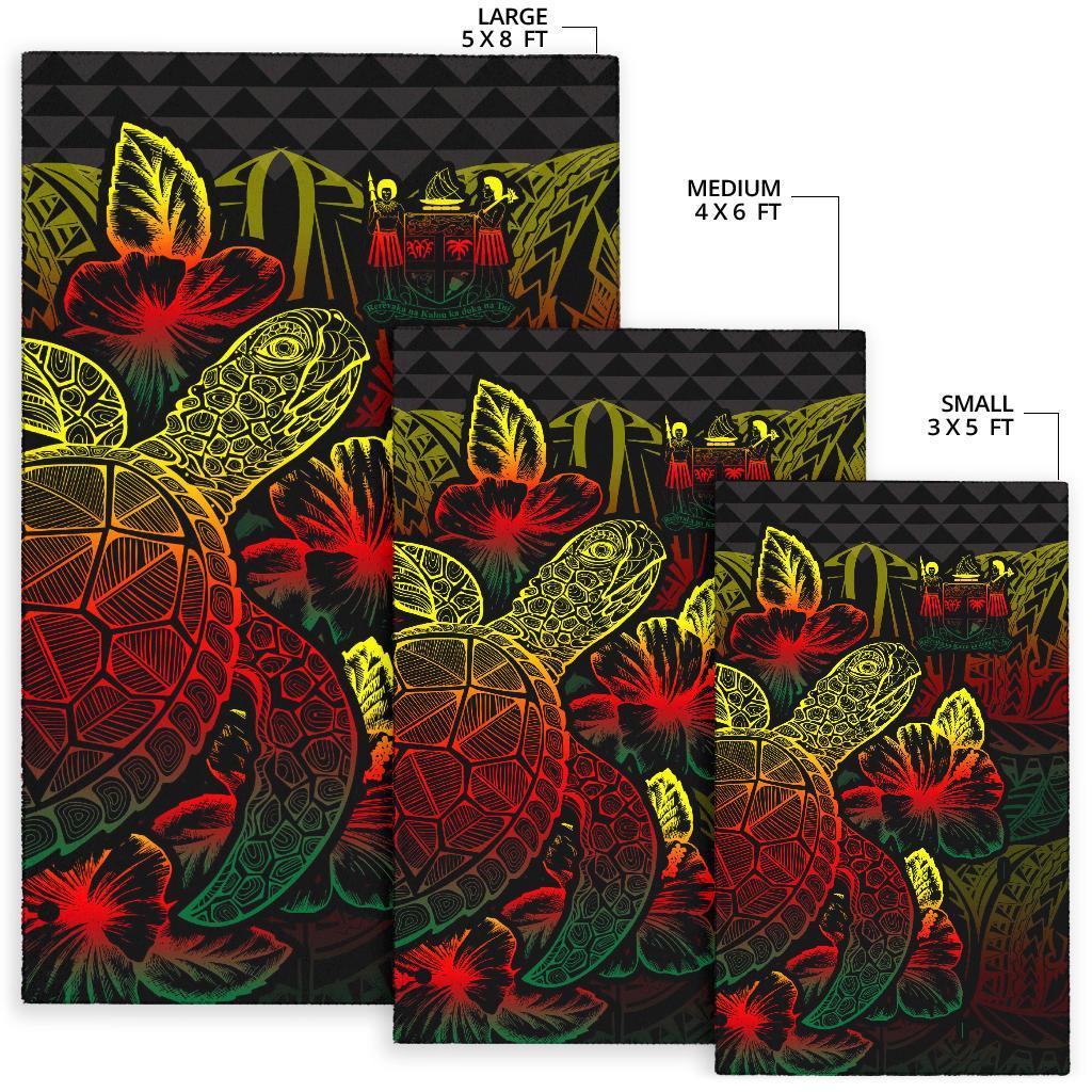 Fiji Area Rugs Turtle Hibiscus Reggae - Polynesian Pride