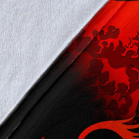 Hawaii Polynesian Premium Blanket - Plumeria Flowers And Waves - Polynesian Pride